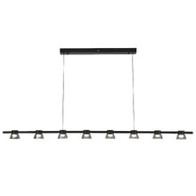 Rocket Iron & Glass Tri-Colour LED 8 Light Pendant